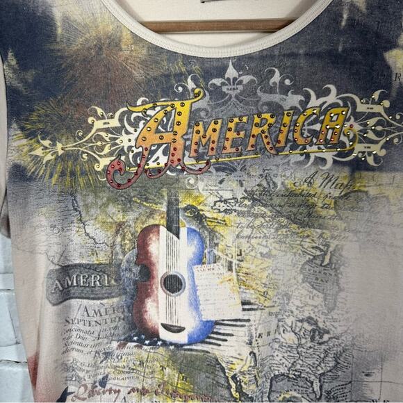 Y2K Graphic Bejeweled T-Shirt Size Large - Picture 9 of 9